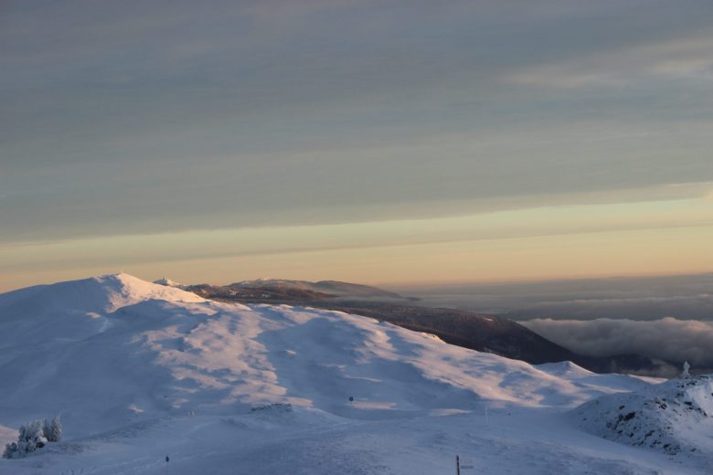 Sneeuwschoenpad: van de gondel van Fierney naar Crêt de la Neige._Crozet