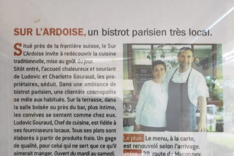 Sur l’ardoise avis gault&millau