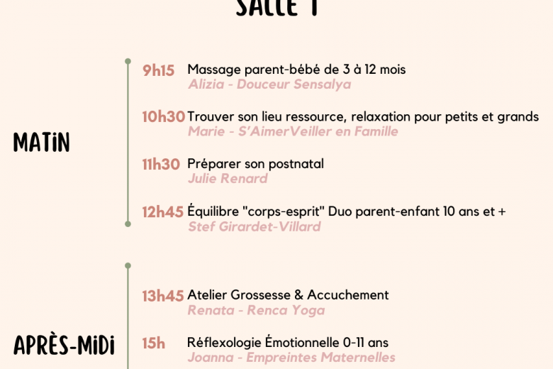 Planning salle 1